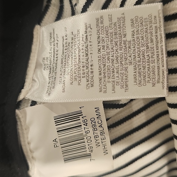 BCBG MAXAZRIA Dress Shorts WHITE BLACK STRIPE MEDIUM Like NEW - Picture 7 of 7